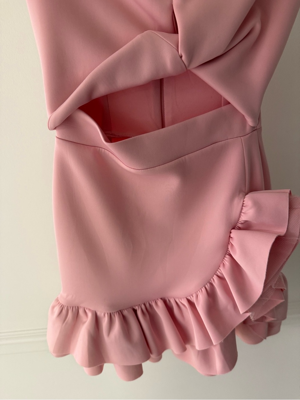 Pink Off-Shoulder Ruffle Dress - Picture 3 of 7